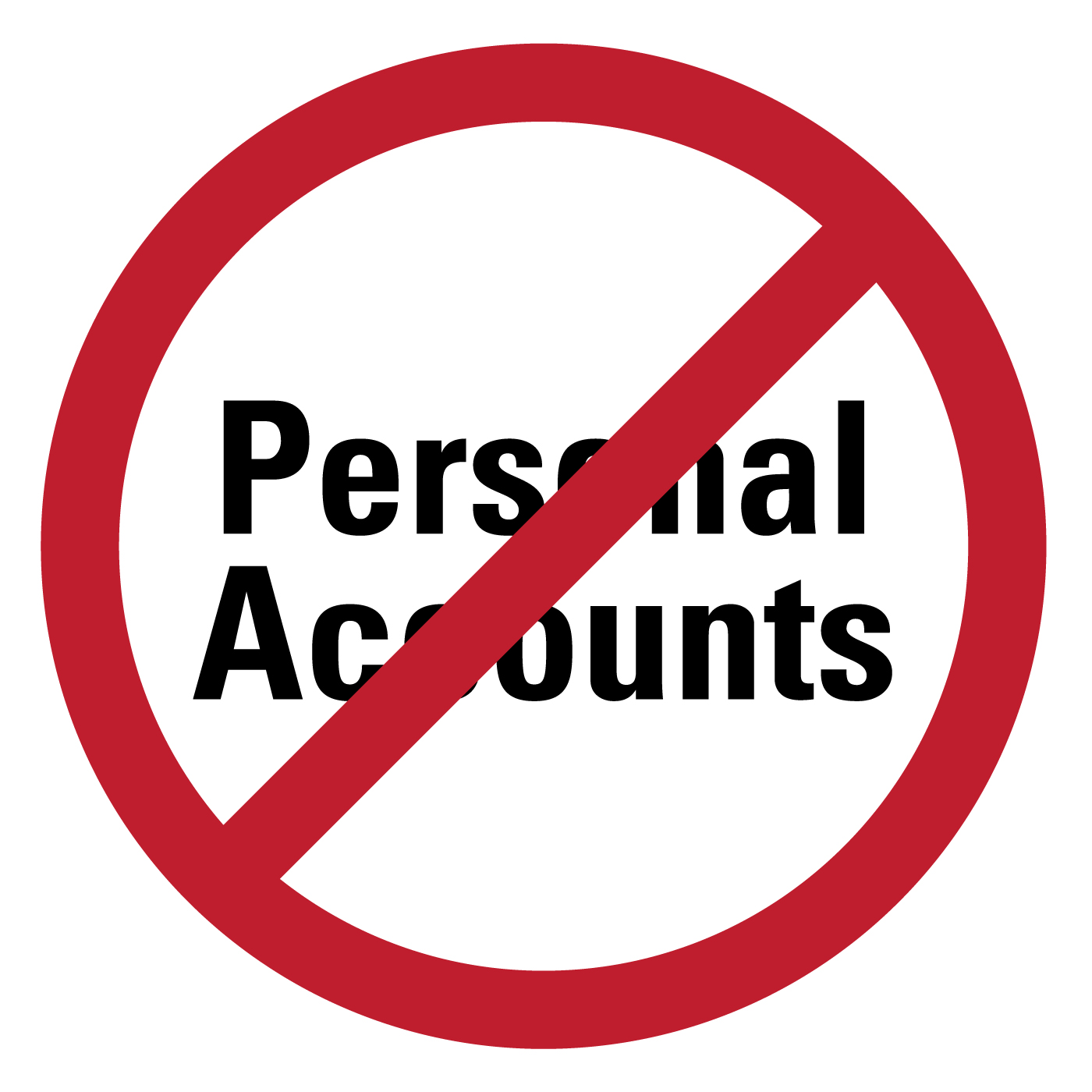 No Personal Accounts