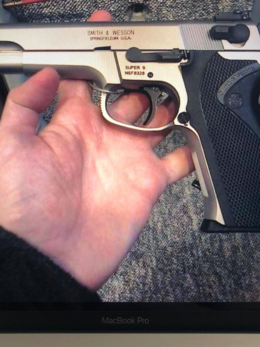 photo of gun taken on an iPhone camera